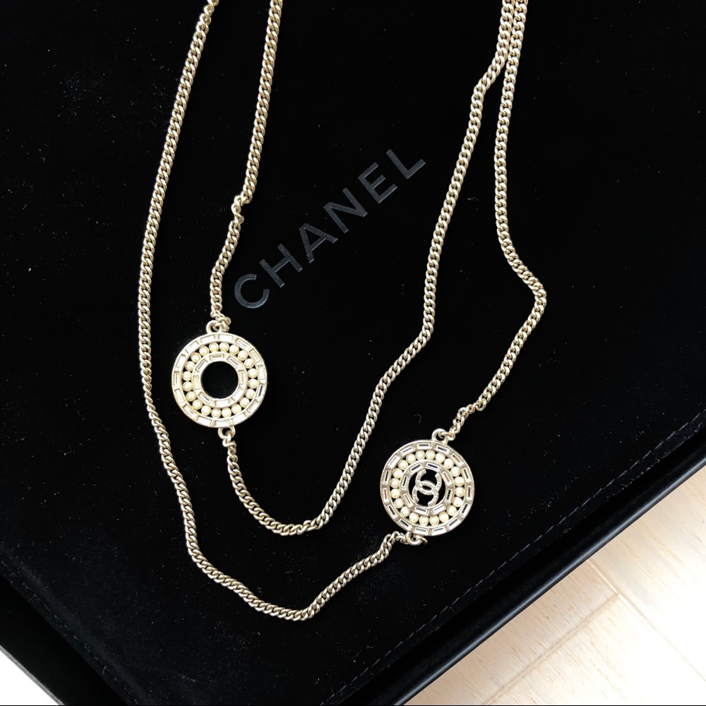 CHANEL Double Chain CC Necklace NWOT